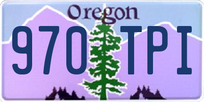 OR license plate 970TPI