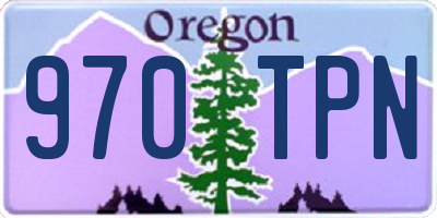 OR license plate 970TPN