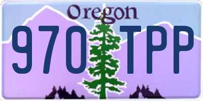 OR license plate 970TPP