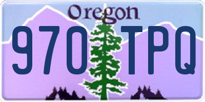 OR license plate 970TPQ
