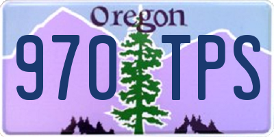 OR license plate 970TPS