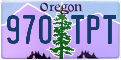 OR license plate 970TPT