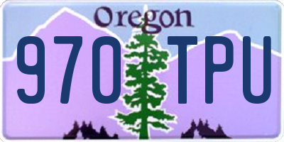 OR license plate 970TPU