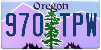 OR license plate 970TPW