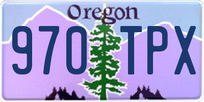 OR license plate 970TPX