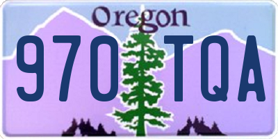 OR license plate 970TQA