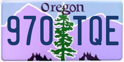 OR license plate 970TQE