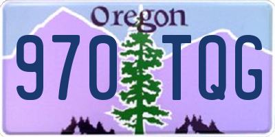 OR license plate 970TQG