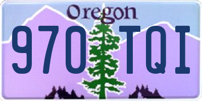 OR license plate 970TQI