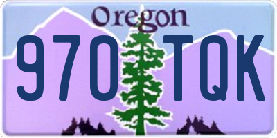 OR license plate 970TQK