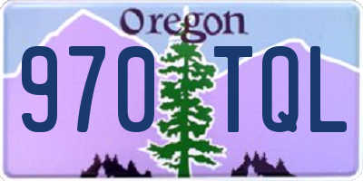 OR license plate 970TQL