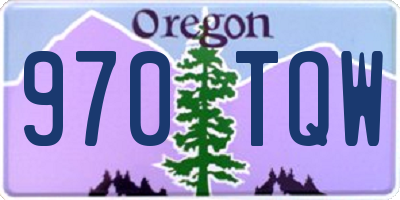 OR license plate 970TQW