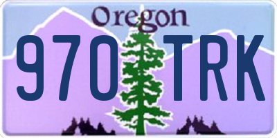 OR license plate 970TRK