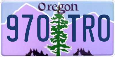 OR license plate 970TRO