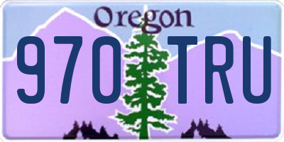 OR license plate 970TRU
