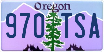 OR license plate 970TSA