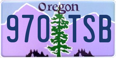 OR license plate 970TSB