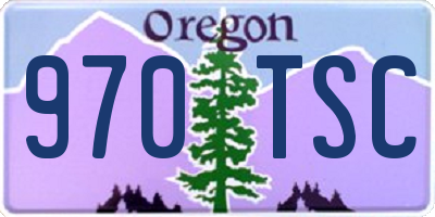 OR license plate 970TSC