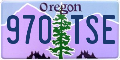 OR license plate 970TSE