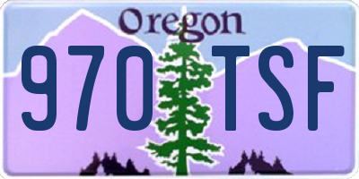 OR license plate 970TSF