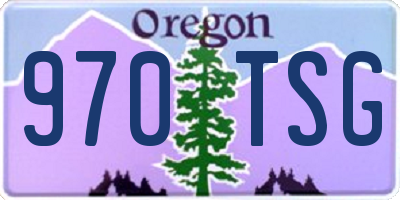 OR license plate 970TSG