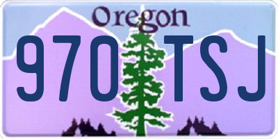 OR license plate 970TSJ