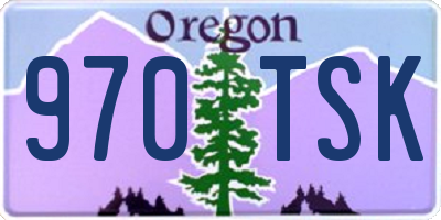 OR license plate 970TSK