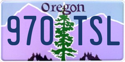 OR license plate 970TSL