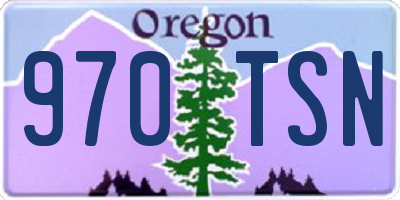 OR license plate 970TSN