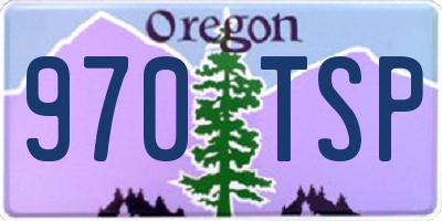 OR license plate 970TSP