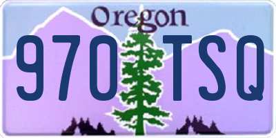 OR license plate 970TSQ