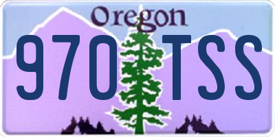 OR license plate 970TSS