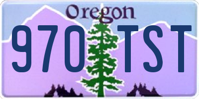 OR license plate 970TST