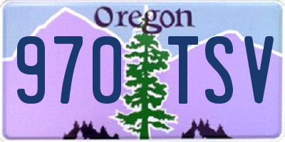 OR license plate 970TSV