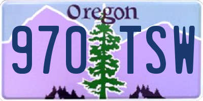 OR license plate 970TSW