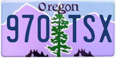 OR license plate 970TSX