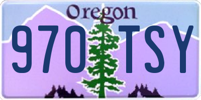OR license plate 970TSY