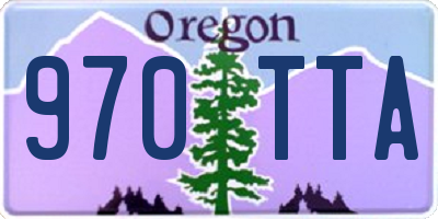 OR license plate 970TTA