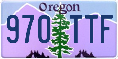 OR license plate 970TTF