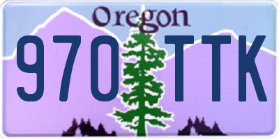OR license plate 970TTK