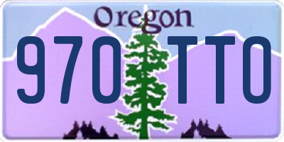 OR license plate 970TTO