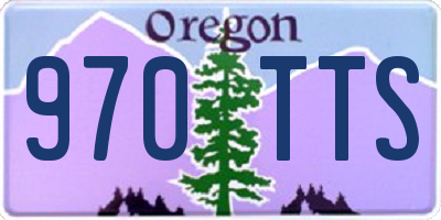 OR license plate 970TTS
