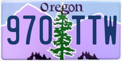 OR license plate 970TTW