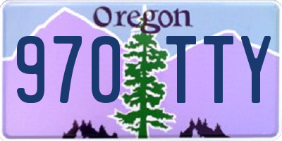OR license plate 970TTY