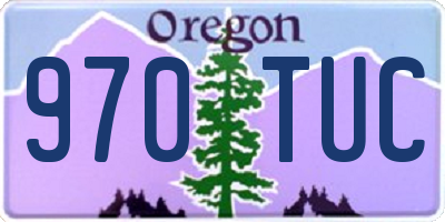 OR license plate 970TUC