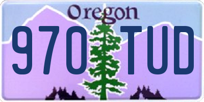 OR license plate 970TUD