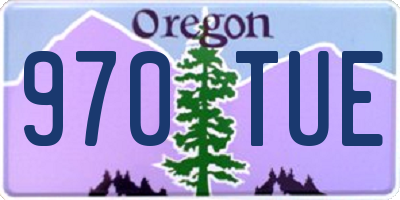 OR license plate 970TUE