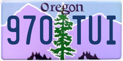 OR license plate 970TUI