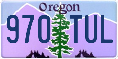 OR license plate 970TUL
