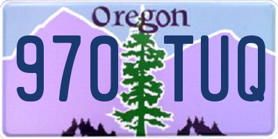 OR license plate 970TUQ